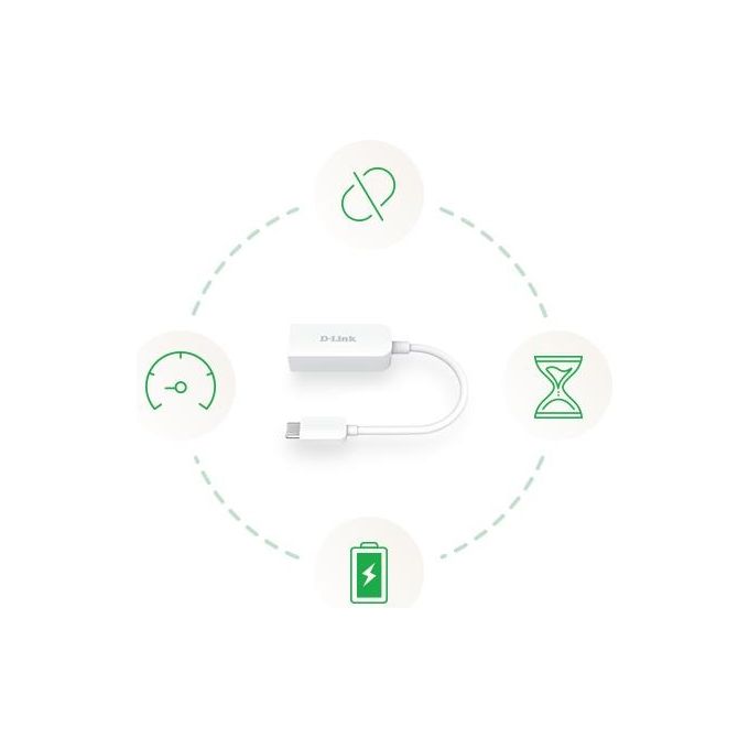 D-Link DUB-E250 Scheda di Rete e Adattatore Ethernet 2500Mbit-s