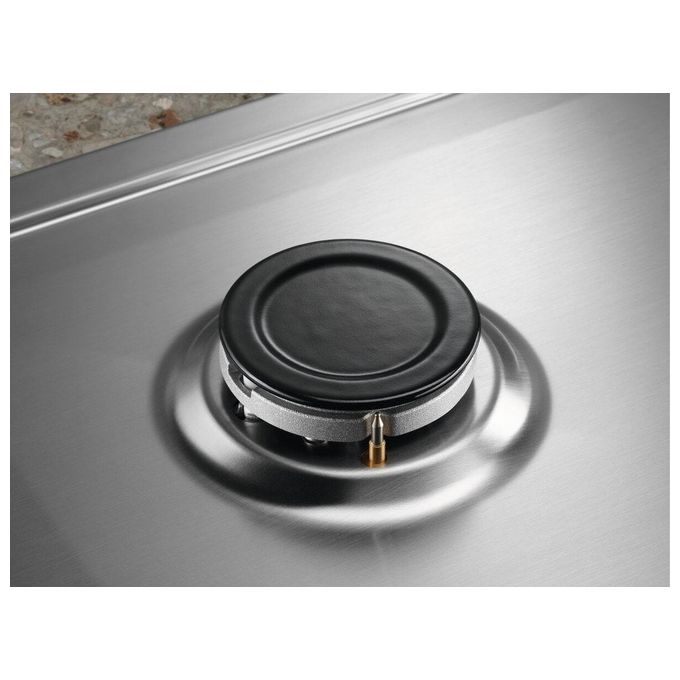 Electrolux EGS75362X Piano Cottura 5 Fuochi a Gas 75 cm Superficie in Acciaio colore Inox