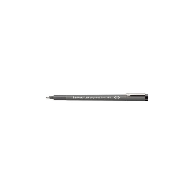 Staedtler Confezione 10 pigment Liner0 0 8mm nero