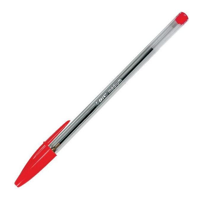Bic Cf50 penne Sfera Cristal Punta media Rosso