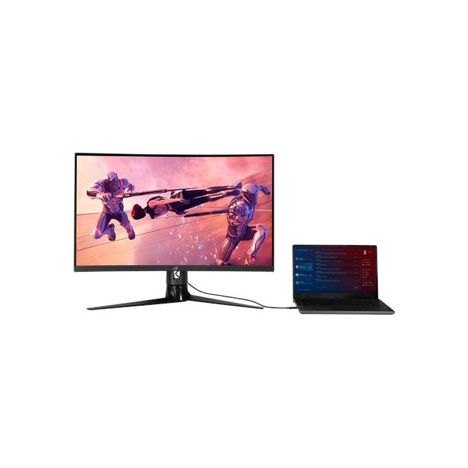 ASUS ROG Strix XG32VC Monitor Gaming Curvo - 31.5'' WQHD (2560 x 1440), 170Hz* , 1ms MPRT, Extreme Low Motion Blur Sync, 125% sRGB, FreeSync Premium Pro, DisplayHDR 400, USB Type-C, KVM support