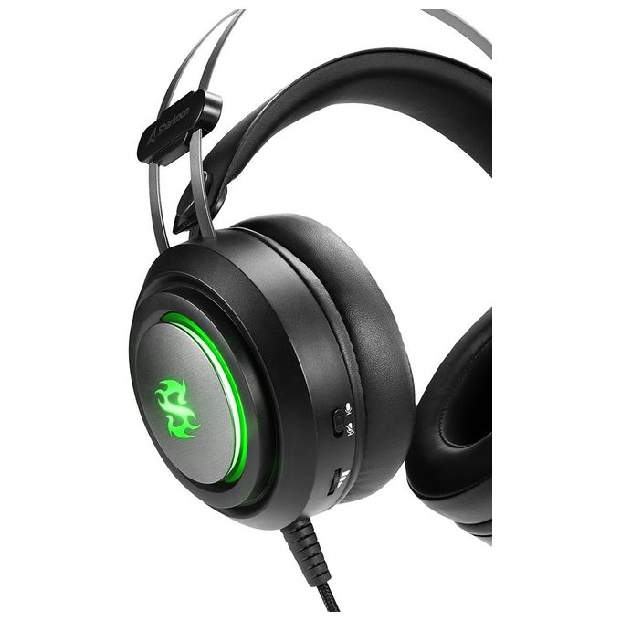 Sharkoon SKILLER SGH30 Cuffie Stereo Gaming Headset Usb Sound Card Virtual Sound 7.1 RGB
