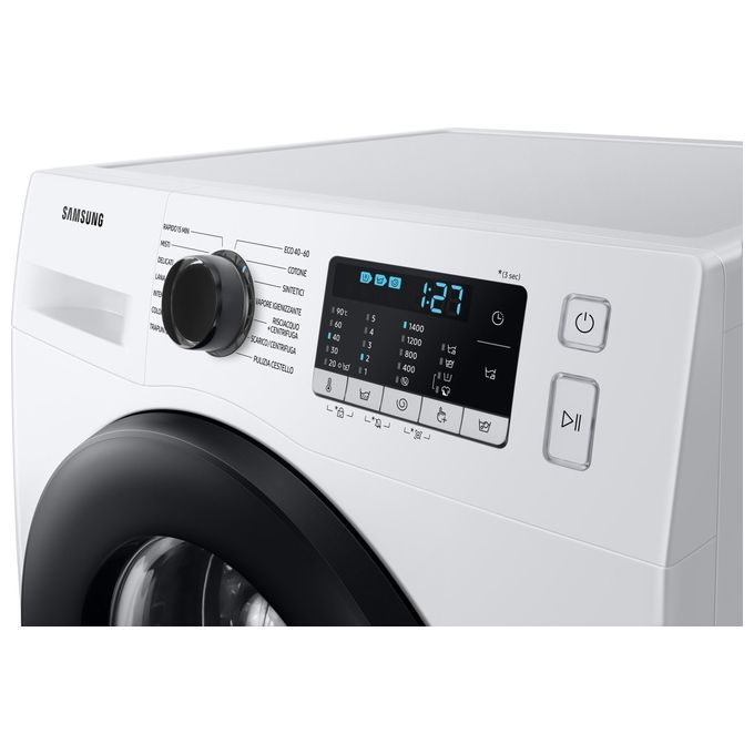 Samsung WW70TA026AE Lavatrice Carica Frontale Crystal Clean Classe energetica B Capacita' di carico 7 Kg Centrifuga 1200 giri Motore Digital Inverter Vapore Igenizzante Ecolavaggio bianco