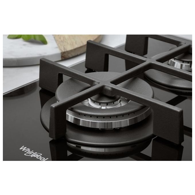 Whirlpool GOWL 628-NB Piano Cottura Gas 4 Zone 59 cm Nero