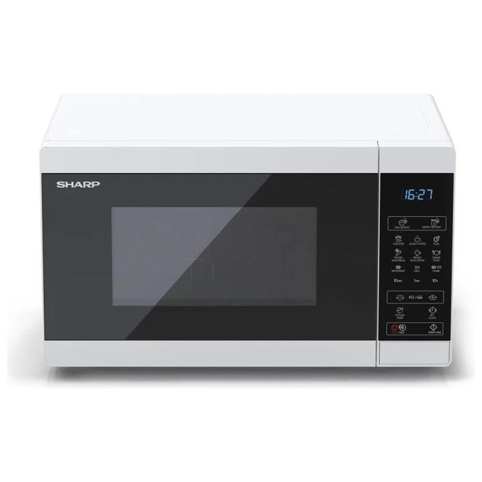 Sharp YC-MG02EW Forno a Microonde con grill Capacita' 20 Litri  Potenza 800W 8 Programmi automatici Controllo Elettronico Funzione Eco Bianco