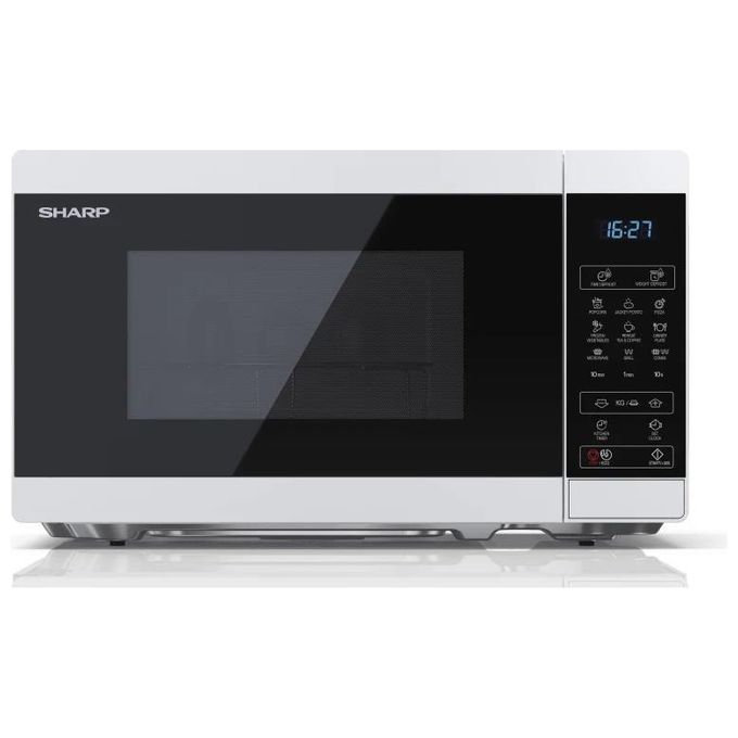 Sharp YC-MG02EW Forno a Microonde con grill Capacita' 20 Litri  Potenza 800W 8 Programmi automatici Controllo Elettronico Funzione Eco Bianco