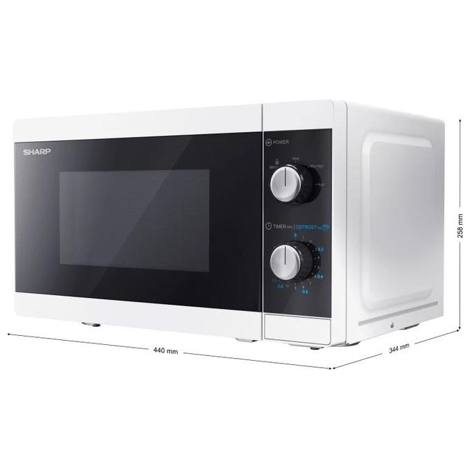 Sharp YC-MS01EW Forno a Microonde Capacita' 20 Litri Potenza 800W Controllo Meccanico Bianco