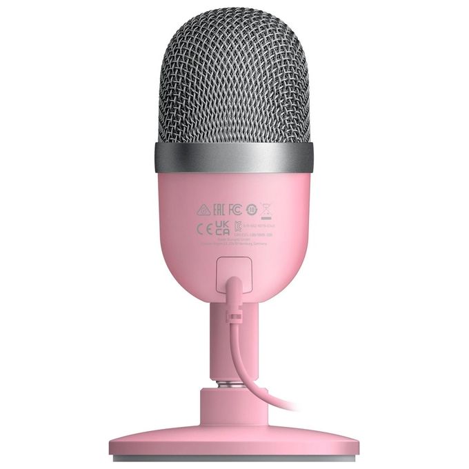 Razer Seiren Mini Quartz USB Microfono a Condensatore da Streaming Ultra-Compatto Rosa