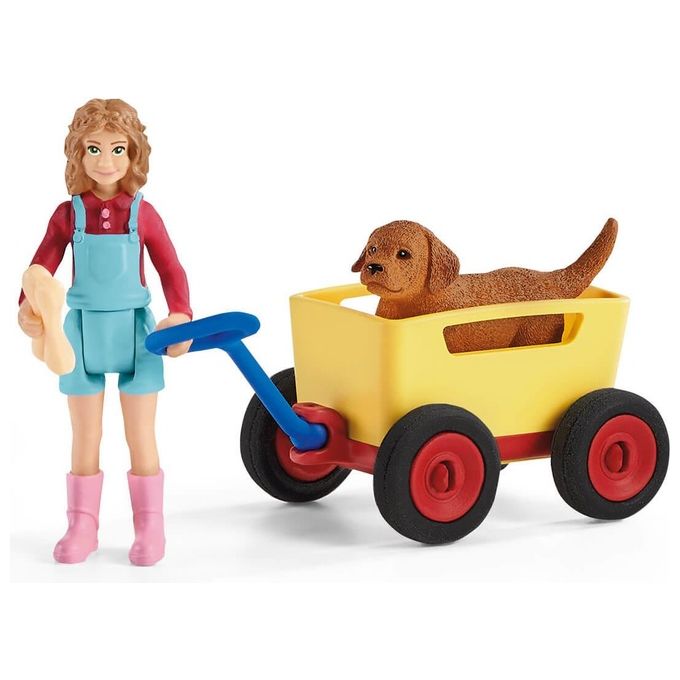 Schleich Farm World  Puppy Wagon Ride