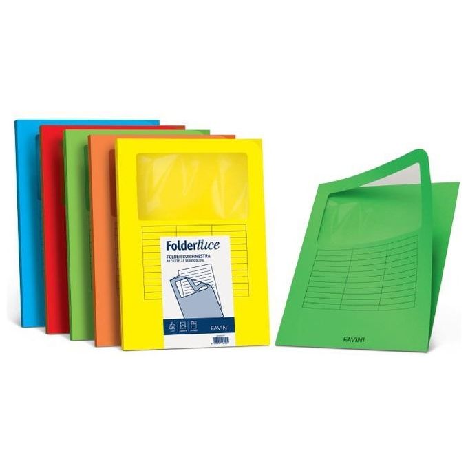 Cartotecnica Favini Cf10 cartelline con Finestra Giallo