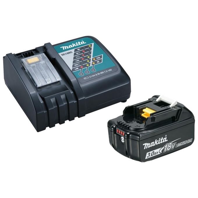Makita Bl1830B Batteria (18V 3A)+ Caricabatterie