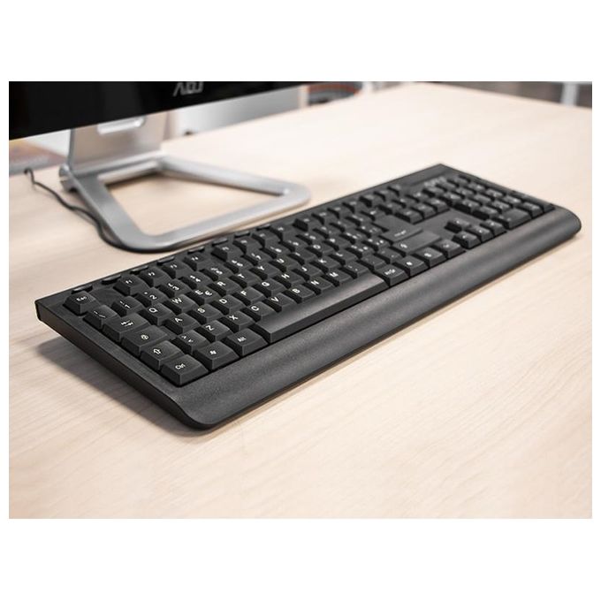 Adj Kit Desktop KT108 Pure Evo Tastiera e Mouse con Filo 6D Ergonomico Nero