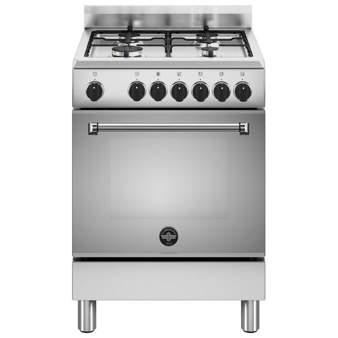 La Germania AMN664EXV-24 Cucina a gas 4 fuochi con forno elettrico ventilato Classe A Inox