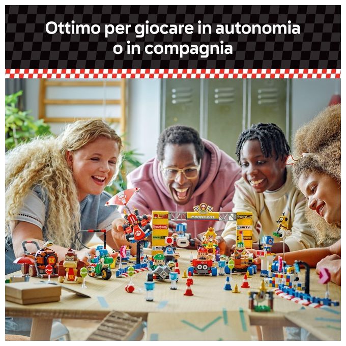 LEGO set costruzione officina di toad super mario kart 390 pezzi 2 personaggi 8 anni 72035
