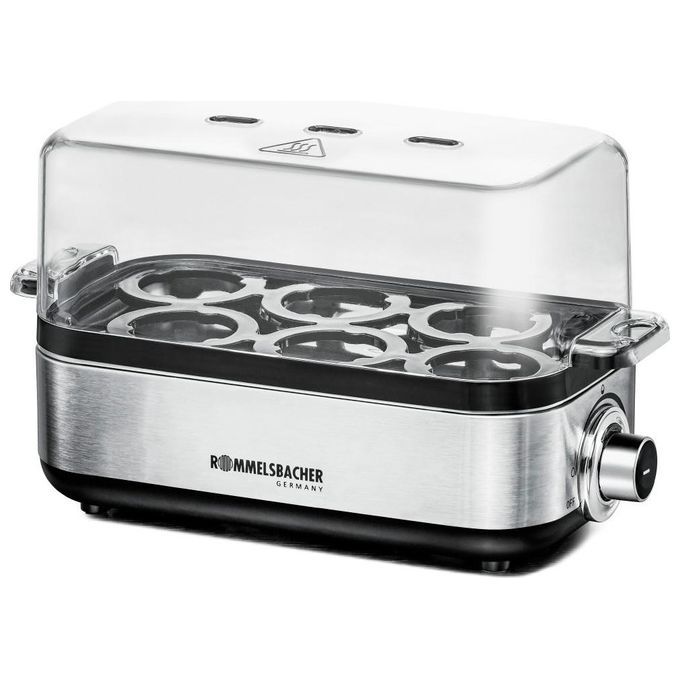 Rommelsbacher ER 600 Cuociuova Acciaio Inox-Nero