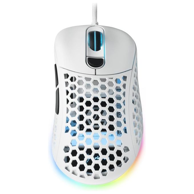 Sharkoon Light2-200 Mouse Gaming Black 16000 Dpi Max Rgb 6 Tasti Usb 1.8mt Bianco