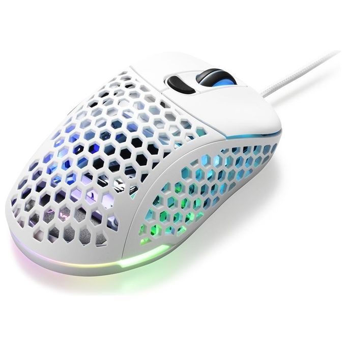Sharkoon Light2-200 Mouse Gaming Black 16000 Dpi Max Rgb 6 Tasti Usb 1.8mt Bianco