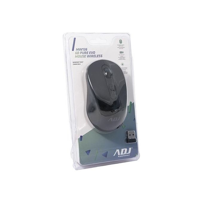 Adj Mouse Pure Evo Wireless MW136 Fino a 3600 Dpi Ottico Nero
