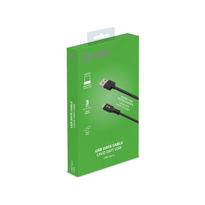 Celly Cavo Usb Usb-C 3mt Nero