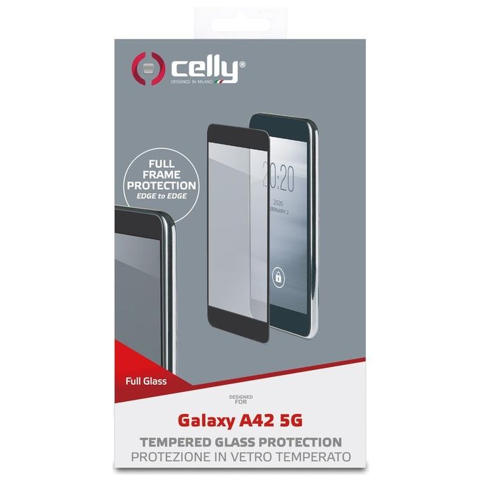 Celly Full Glass per Samsung Galaxy A42 5G Nero