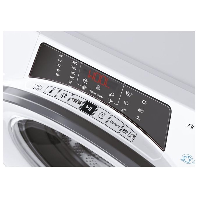 Candy ROW4964DWMSE-1-S Rapido' Lavasciuga Classe energetica D (A) Capacita' di carico 9-6Kg Centrifuga 1400 giri Motore Inverter BPM Wi-Fi + Bluetooth