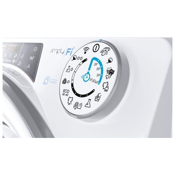 Candy ROW4964DWMSE-1-S Rapido' Lavasciuga Classe energetica D (A) Capacita' di carico 9-6Kg Centrifuga 1400 giri Motore Inverter BPM Wi-Fi + Bluetooth