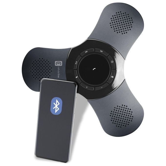 Cellular Line Ufo Conference Speaker Bluetooth Vivavoce con 2 Altoparlanti e Talk Time di 5 Ore Nero
