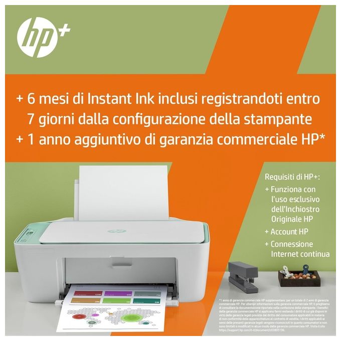 [ComeNuovo] HP DeskJet 2722e All-in-One  Stampante Multifunzione Getto Termico d'Inchiostro