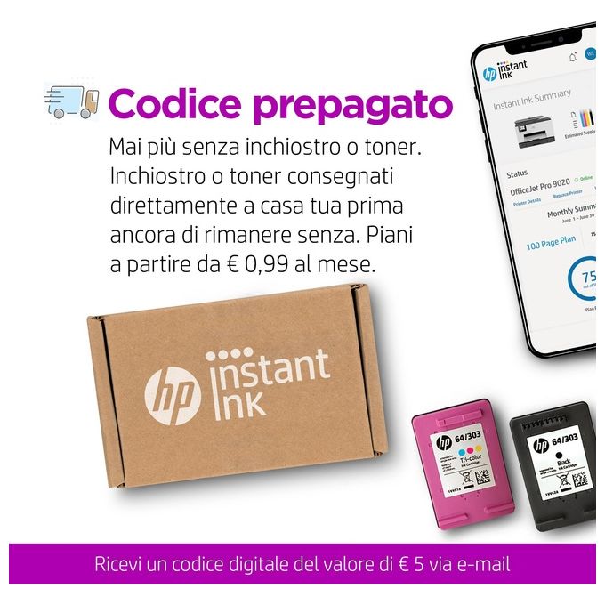 [ComeNuovo] HP Stampante Inkjet Multifunzione OfficeJet Pro 9012e Risoluzione 4800x1200 DPI A4 Wi-Fi