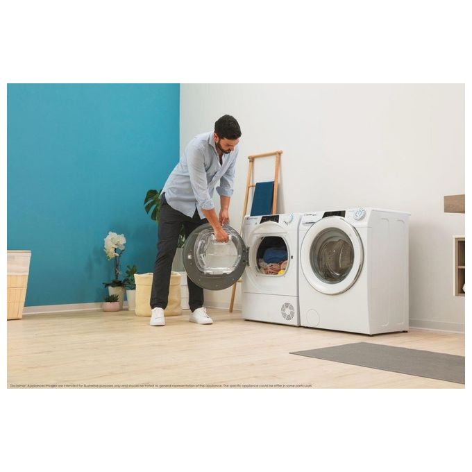 Candy RO4 H7A2TCEX-S Rapido' Asciugatrice Slim a Pompa di Calore Classe energetica A++ Capacita' di carico 7 kg Profondita' 46,5 cm Wifi + Bluetooth