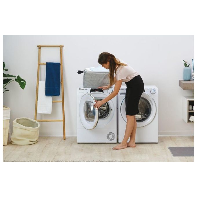 Candy RO4 H7A2TCEX-S Rapido' Asciugatrice Slim a Pompa di Calore Classe energetica A++ Capacita' di carico 7 kg Profondita' 46,5 cm Wifi + Bluetooth