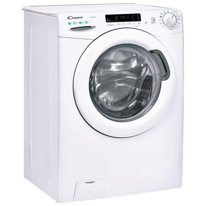 Candy CS 1272DE-1-11 – Lavatrice a Carica Frontale Slim 7 kg, 1200 rpm, Classe Energetica D, Smart Check-Up con Connettivita' NFC e Partenza Differita 24 h (85×60×45 cm), Colore Bianco