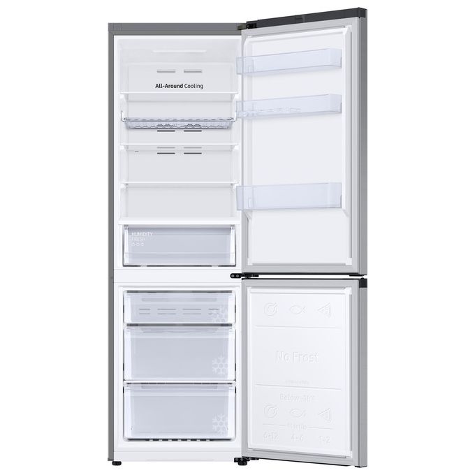 Samsung RB34C672DSA Frigorifero Combinato EcoFlex AI 344 Litri Classe D No Frost 185 cm All Around Cooling Silver Inox