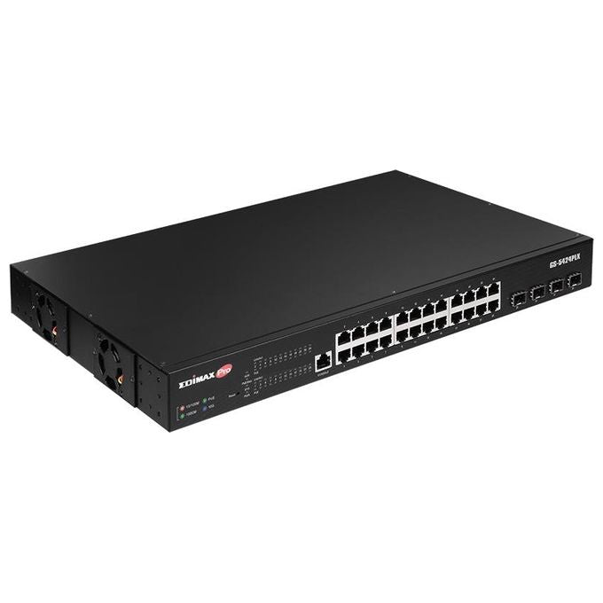 Edimax GS-5424PLX Rete Switch 24 + 4 Port 10-100 - 1000MBit-s Poe-Funktion