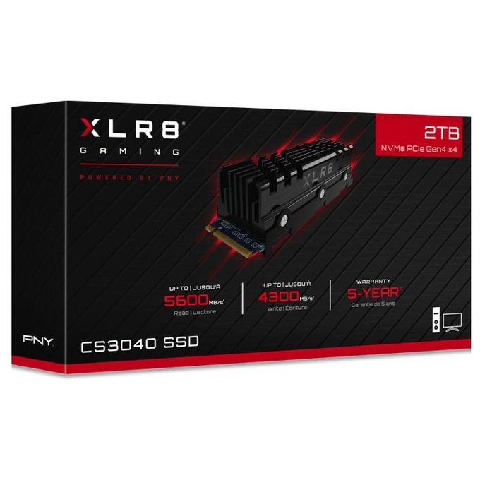 PNY XLR8 CS3040 Solid State Drive Interno M.2 Gen4 2Tb Heatsink