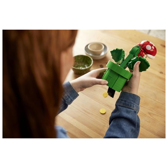 LEGO Super Mario 71426 Pianta Piranha, Personaggio Snodabile con Tubo e 2 Monete, Kit Modellismo per Adulti, Idea Regalo