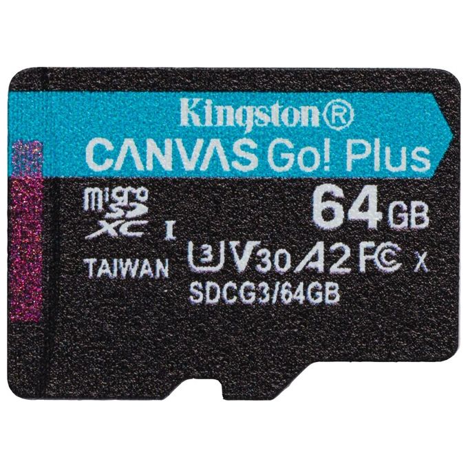 Kingston Technology Canvas Go! Plus Memoria Flash 64Gb Microsd Classe 10 Uhs-i