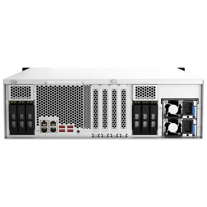 Qnap TS-h2287XU-RP NAS Armadio 3U Collegamento ethernet LAN Nero-Bianco E-2336