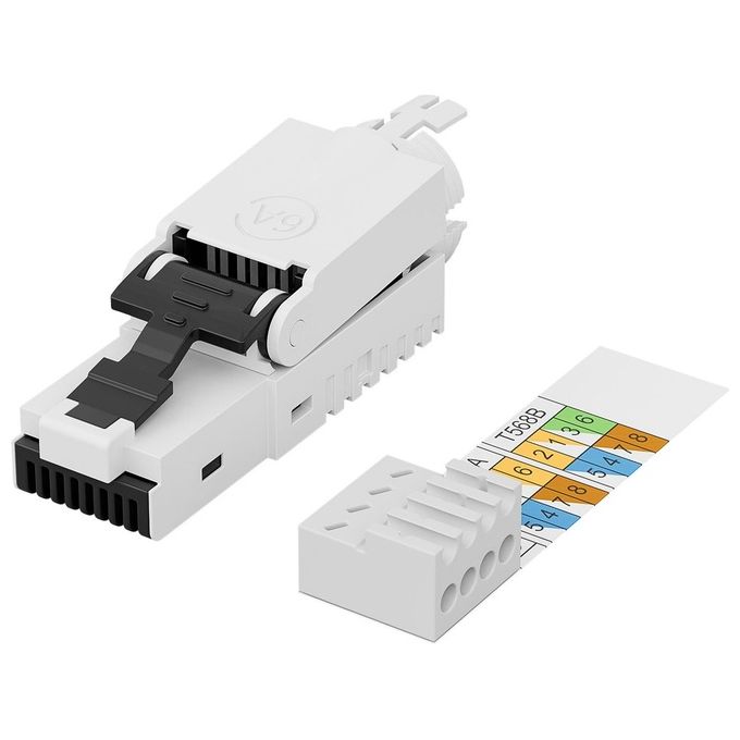 Digitus Connettore Tooless Rj45 Cat 6a Utp per Cavo Rigido e Flessibile