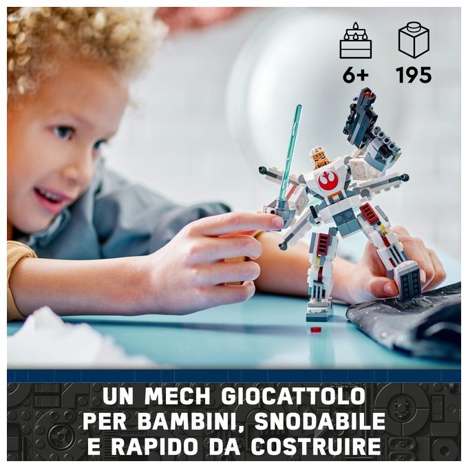LEGO Star Wars Mech X-Wing di Luke Skywalker Veicolo Robot Giocattolo Simile all'Astronave Set di Giochi d'Avventura per Bambini e Bambine da 6 Anni in su Piccolo Regalo da Collezione 75390