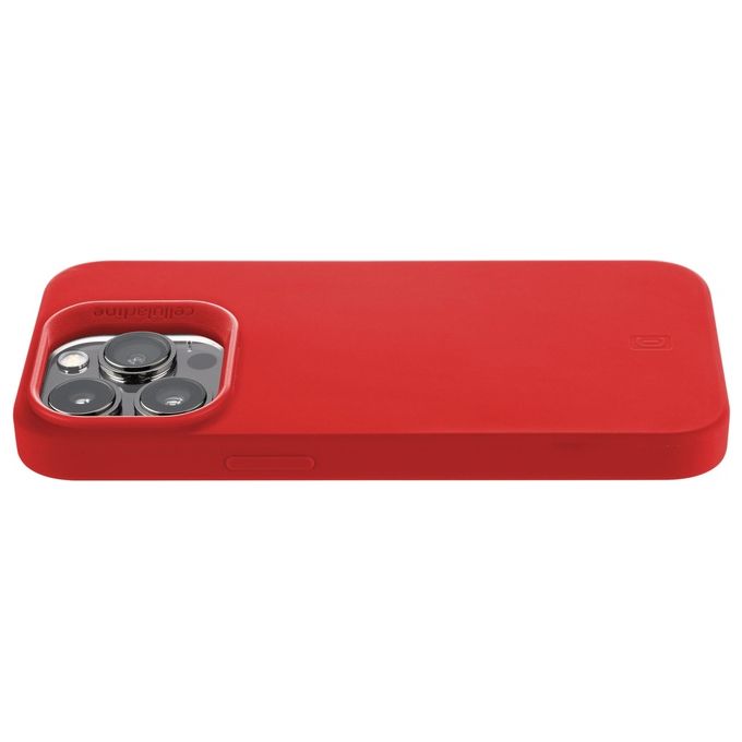 Cellular Line Cover Sensation per iPhone 14 Pro Max in Silicone Soft Touch con Tecnologia Antibatterica Microban Integrata Rosso