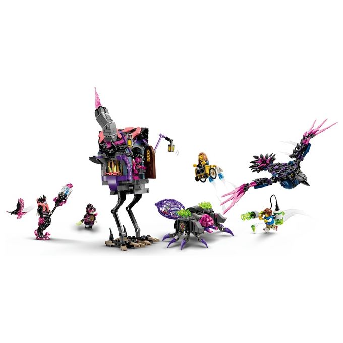 Lego Dreamzzz 2 in 1 Corvo di Mezzanotte della Mai-Strega, Giocattolo d'Avventura Trasformabile in Casa o Ragno, con 6 Personaggi