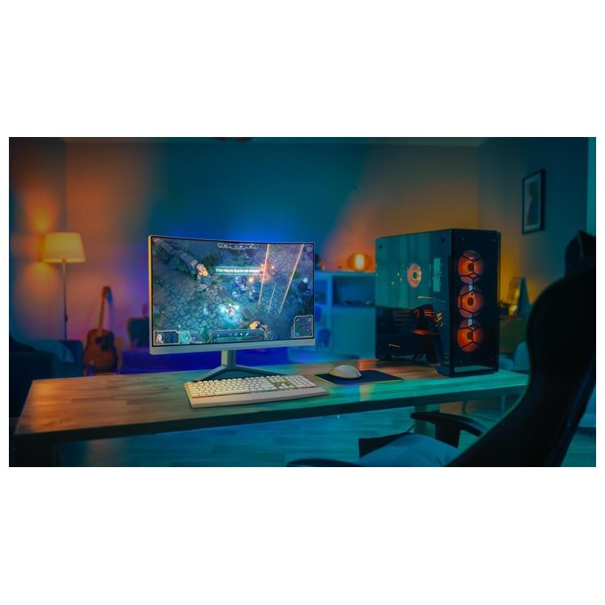 Philips Evnia 27M2C5201L Monitor gaming curvo FHD da 27 pollici 180 Hz 1 ms GtG FreeSync Prem. (1920x1080 2x HDMI 2.0 1x DP 1.4) bianco