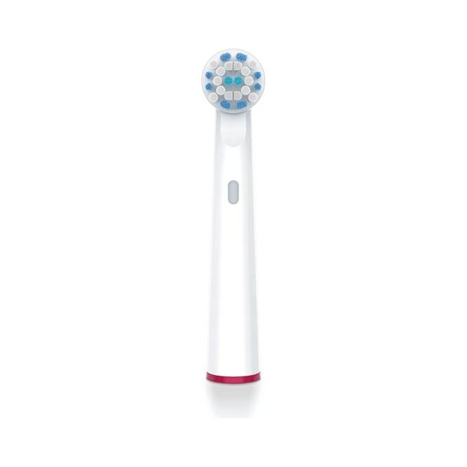 Beurer 10158 Clean - Kit 4 testine di ricambio Sensitive per spazzolini oscillanti-rotanti, compatibili con TB 30-TB 50, setole morbide per gengive sensibili, cappucci protettivi, anelli colorati, Bianco