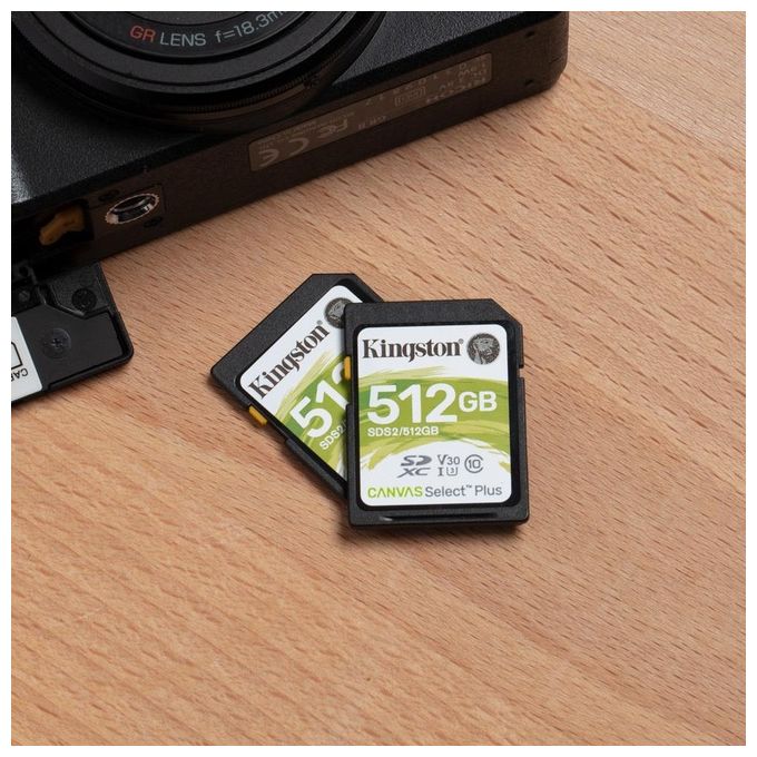 Kingston Canvas Select Plus Scheda di Memoria SD - SDS2-512 GB, Class 10 UHS-I