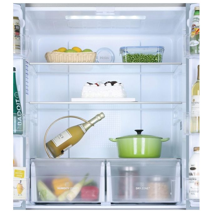 Haier HTF-458DG6 Frigorifero Combinato 4 Porte Capacita' 468 Litri Classe energetica F (A+) 180,4 cm Total No Frost Inox