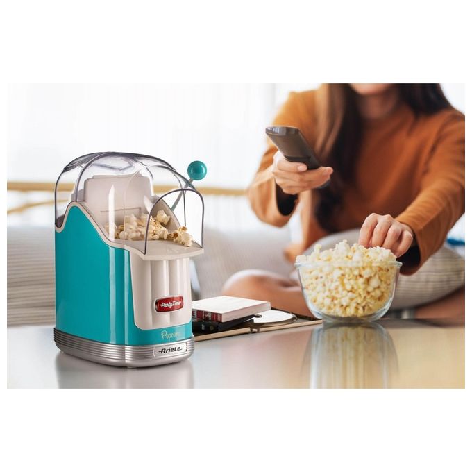 Ariete Pop Corn Maker Party Time Macchina per Pop Corn 1100W 50 g di mais in 3 minuti Azzurro