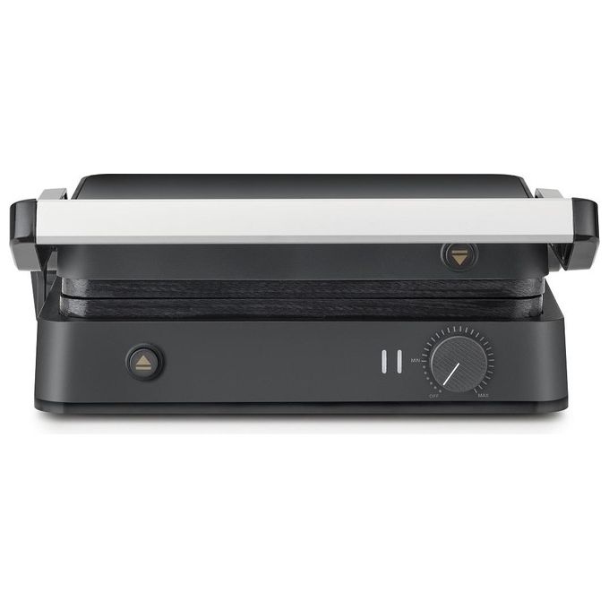 Severin KG 2398 Bistecchiera elettrica Regolazione della temperatura, Utilizzabile con apertura a 180°C, Rivestimento piastra in ceramica, Maniglia Safe Touch, 1800 Watt