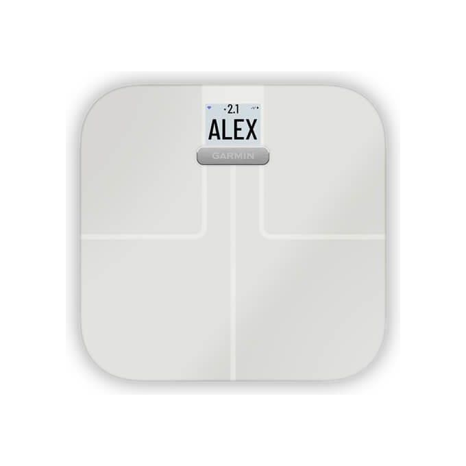 Garmin Index S2 White Bilancia Impedenziometrica con Schermo a Calori fino a 16 Utenti Bluetooth e Wi-Fi Bianco