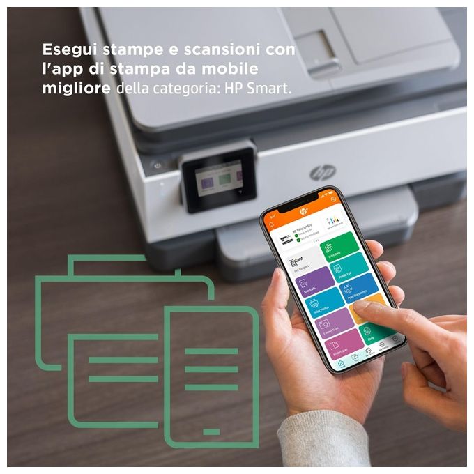 [ComeNuovo] HP Stampante Inkjet Multifunzione OfficeJet Pro 9012e Risoluzione 4800x1200 DPI A4 Wi-Fi